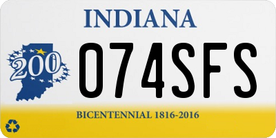 IN license plate 074SFS