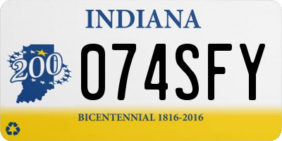 IN license plate 074SFY