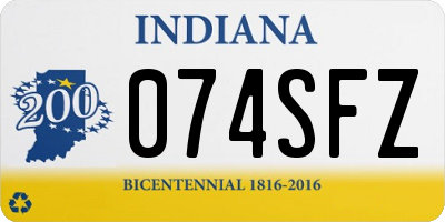 IN license plate 074SFZ