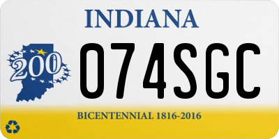 IN license plate 074SGC