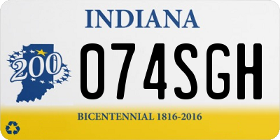IN license plate 074SGH