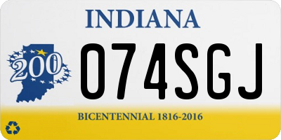 IN license plate 074SGJ