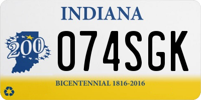IN license plate 074SGK
