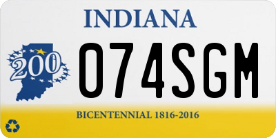 IN license plate 074SGM