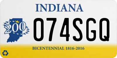 IN license plate 074SGQ