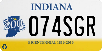 IN license plate 074SGR