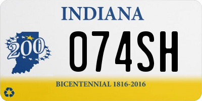 IN license plate 074SH