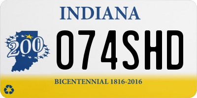 IN license plate 074SHD