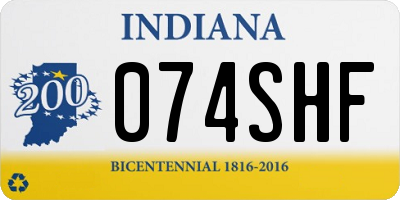 IN license plate 074SHF