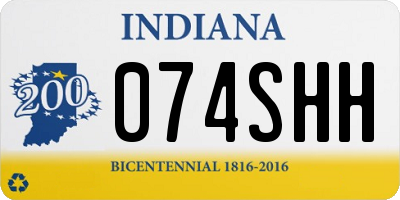 IN license plate 074SHH
