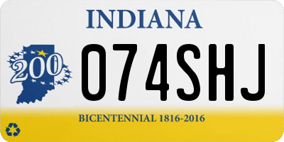 IN license plate 074SHJ