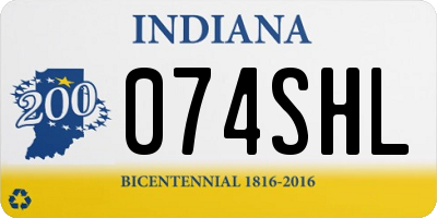 IN license plate 074SHL