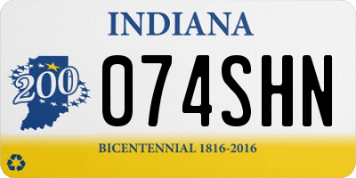 IN license plate 074SHN