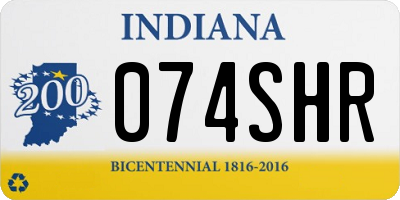 IN license plate 074SHR