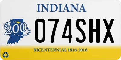 IN license plate 074SHX