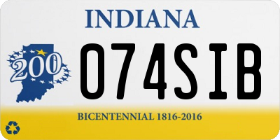 IN license plate 074SIB