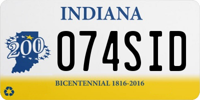 IN license plate 074SID