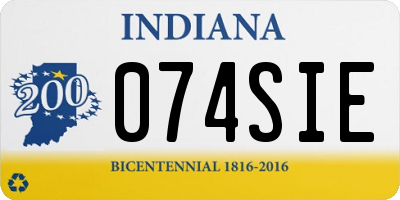 IN license plate 074SIE