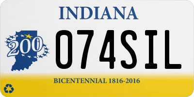 IN license plate 074SIL