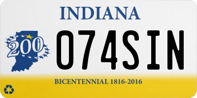 IN license plate 074SIN