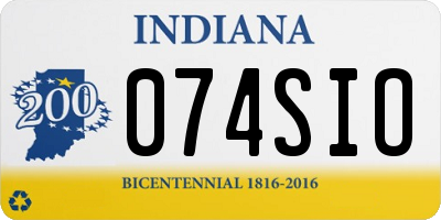 IN license plate 074SIO