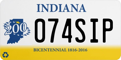 IN license plate 074SIP