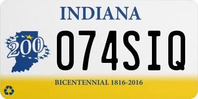 IN license plate 074SIQ