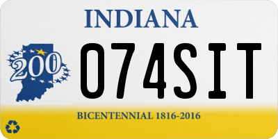 IN license plate 074SIT