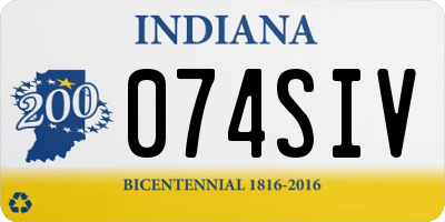 IN license plate 074SIV