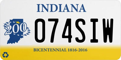 IN license plate 074SIW