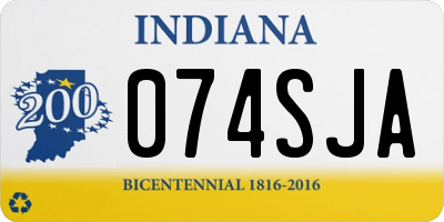 IN license plate 074SJA