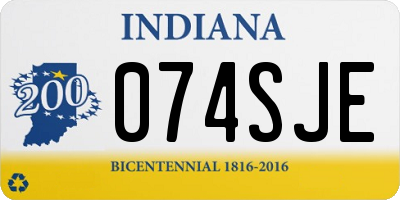IN license plate 074SJE