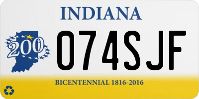 IN license plate 074SJF