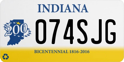 IN license plate 074SJG
