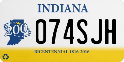 IN license plate 074SJH
