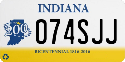 IN license plate 074SJJ
