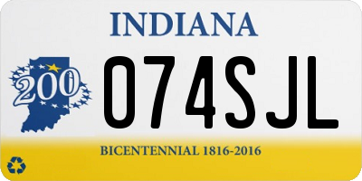 IN license plate 074SJL