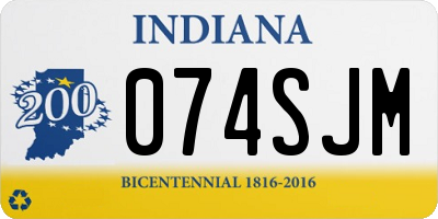 IN license plate 074SJM