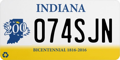 IN license plate 074SJN