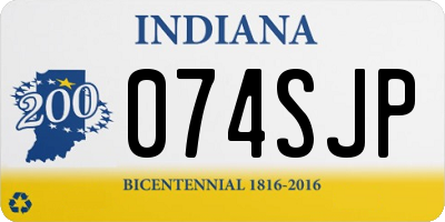 IN license plate 074SJP