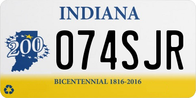 IN license plate 074SJR