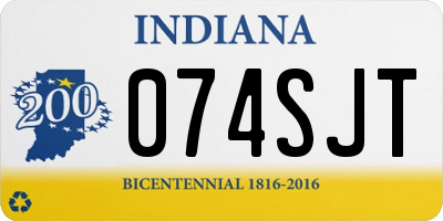 IN license plate 074SJT