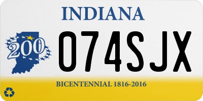 IN license plate 074SJX