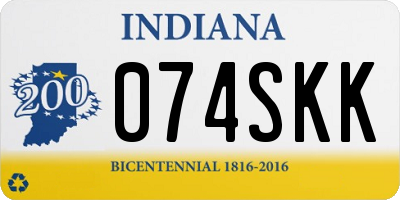 IN license plate 074SKK