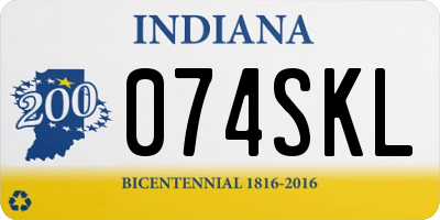 IN license plate 074SKL