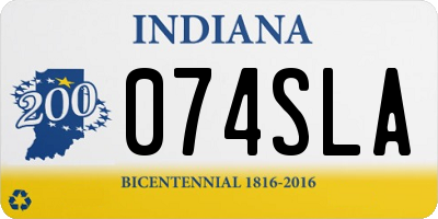 IN license plate 074SLA