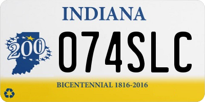 IN license plate 074SLC