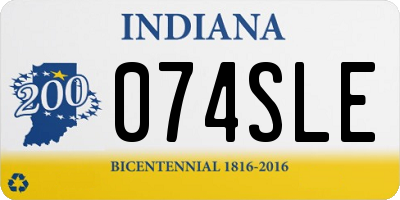 IN license plate 074SLE