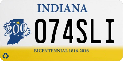 IN license plate 074SLI