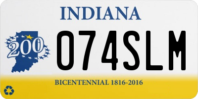 IN license plate 074SLM